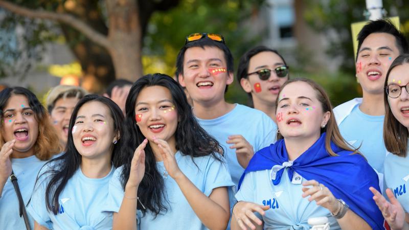 A group of students